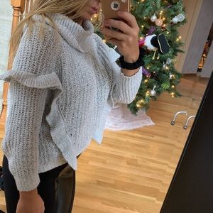 Express ruffled sweater